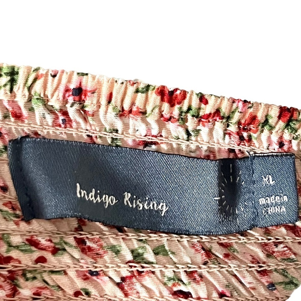Indigo Rising Floral Smocked Peasant Top Size X Large Pink - Picture 4 of 4